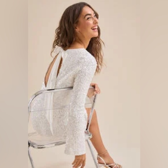 NWT Altar’d State Open-Back Sequin Mini Dress - Picture 6 of 8